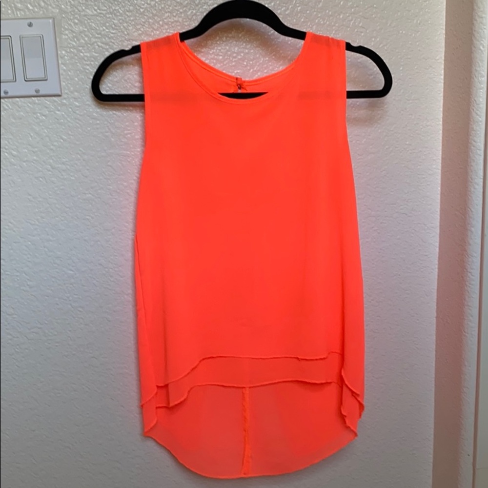 Neon top with split back
